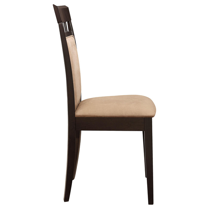 Gabriel 5-piece Rectangular 59-inch Closed Back Dining Set Cappuccino