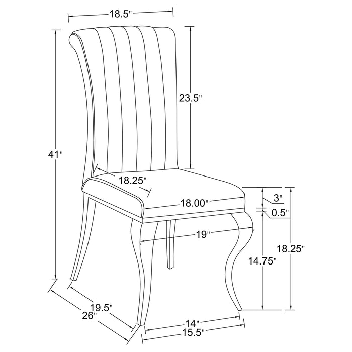 Carone 5 Pc Dining Sets Black