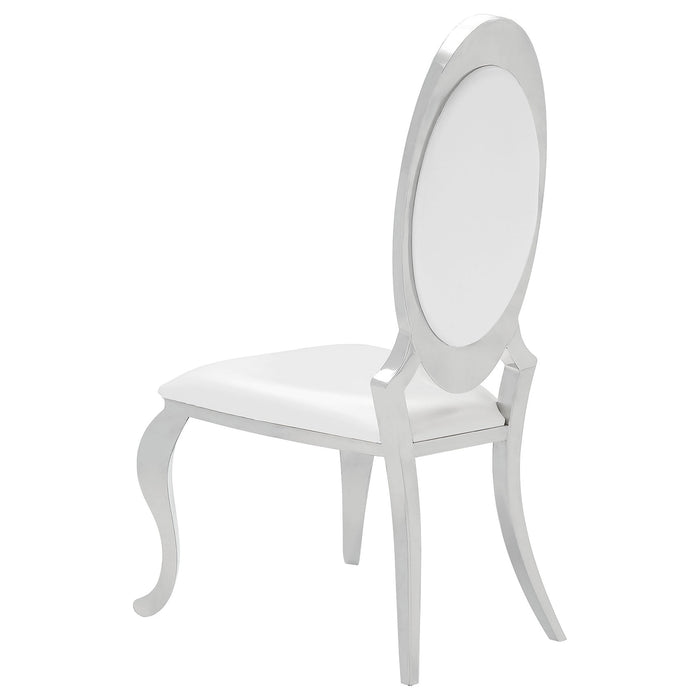 Antoine Rectangular Glass Top Dining Set Chrome
