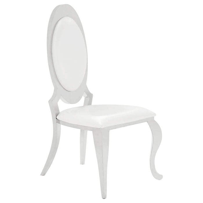 Antoine Rectangular Glass Top Dining Set Chrome