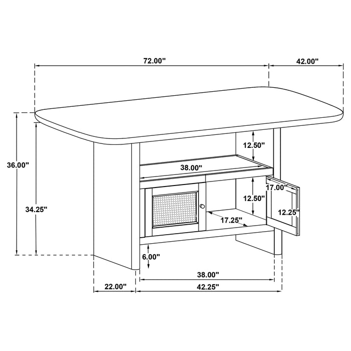 Kailani 8 Pc Counter Height Dining Set