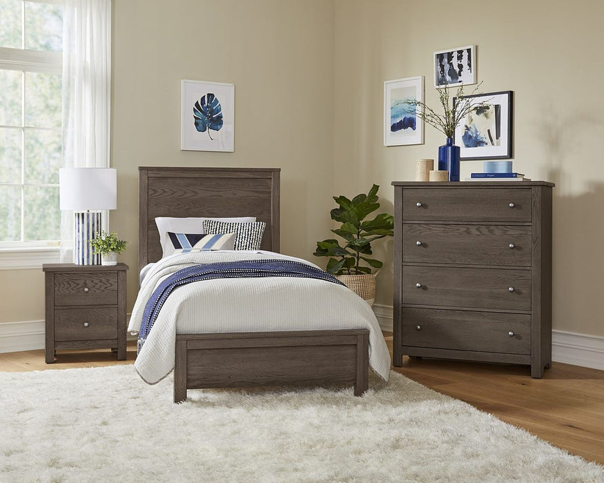 Vaughan Bassett Fundamentals 2 Drawer Nightstand in Grey