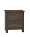 Vaughan Bassett Fundamentals 2 Drawer Nightstand in Grey image