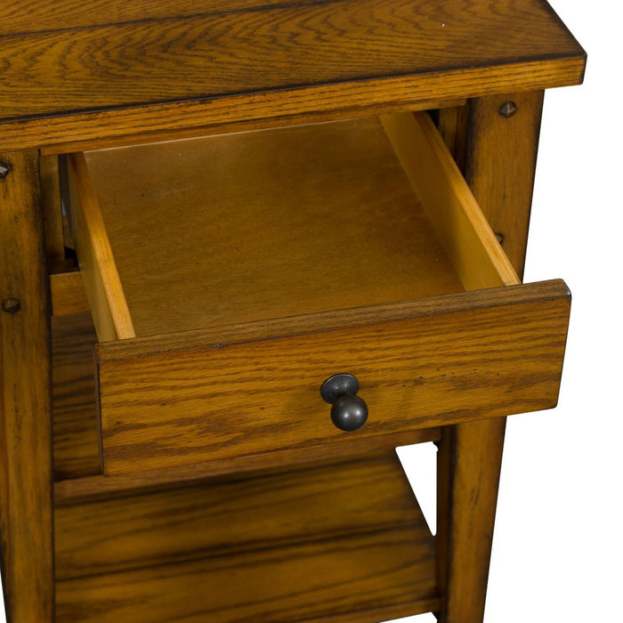 Liberty Furniture Lake House Chair Side Table in Oak