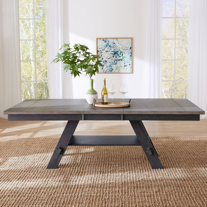 Liberty Furniture Lawson Pedestal Table in Weathered Gray 116GY-P4090