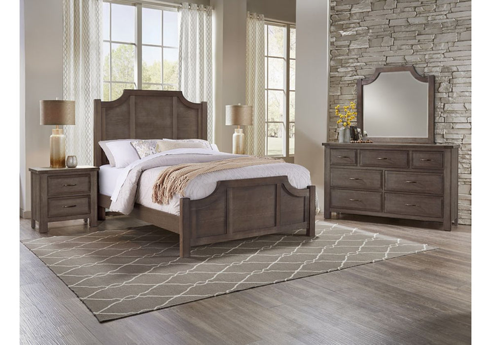 Vaughan-Bassett Maple Road Scalloped Mirror in Maple Syrup