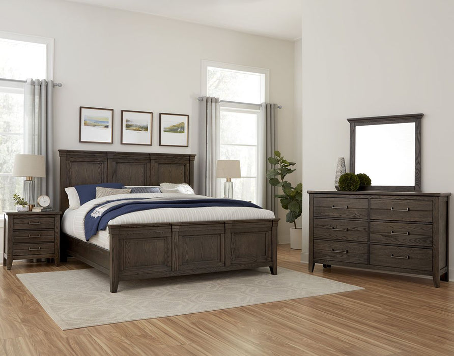 Vaughan-Bassett Passageways Charleston Brown Cal King Mansion Bed in Dark Brown
