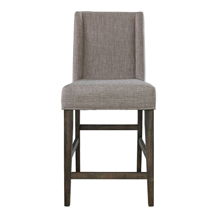 Liberty Furniture Double Bridge Upholstered Counter Chair (RTA) in Dark Chestnut (Set of 2)