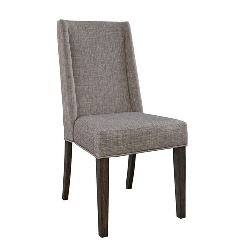 Liberty Furniture Double Bridge Upholstered Side Chair in Dark Chestnut (Set of 2) image