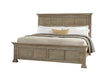 Vaughan Bassett Carlisle King Window Pane Bed in Natural Grey image