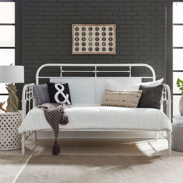 Liberty Furniture Vintage Series Twin Metal Bed in Antique White