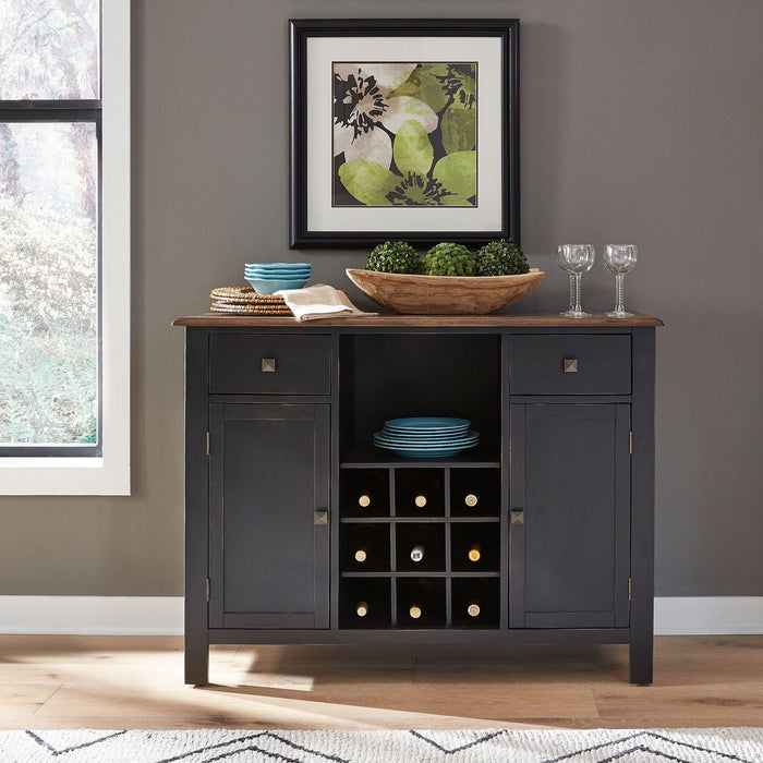 Liberty Furniture Carolina Crossing Server in Black