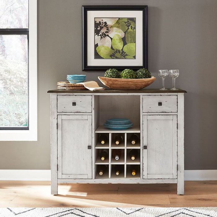 Liberty Furniture Carolina Crossing Server in White