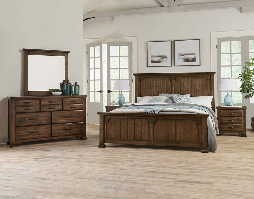 Vaughan-Bassett Joinery Landscape Mirror in Natural Oak