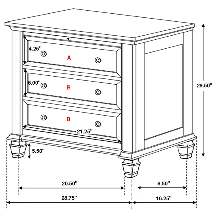 Sandy Beach 4 & 5 Piece Pc Bedroom Set Cal.King & E.King