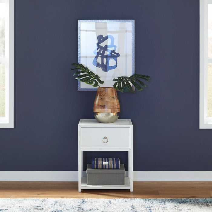 Liberty Furniture Midnight 1 Shelf Accent Table in Wire Brushed White