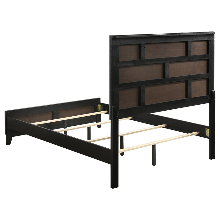 Watson Wood Panel Bed Grey Oak