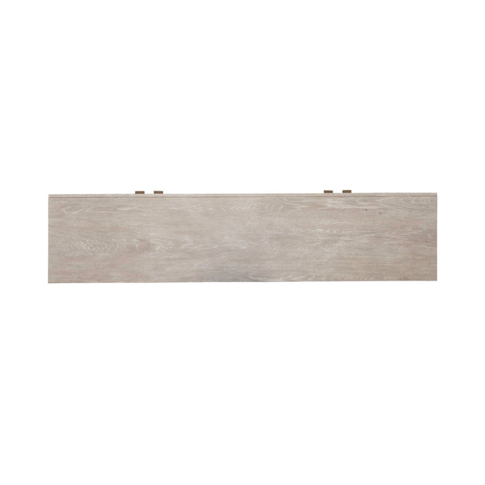 Liberty Furniture Kinsley 4 Door Accent Cabinet in Washed Taupe & Silver Champagne EST SHIP TIME APPX 4 WEEKS