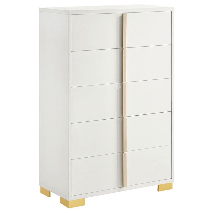 Marceline Bedroom Sets White & Black 4 & 5 Piece