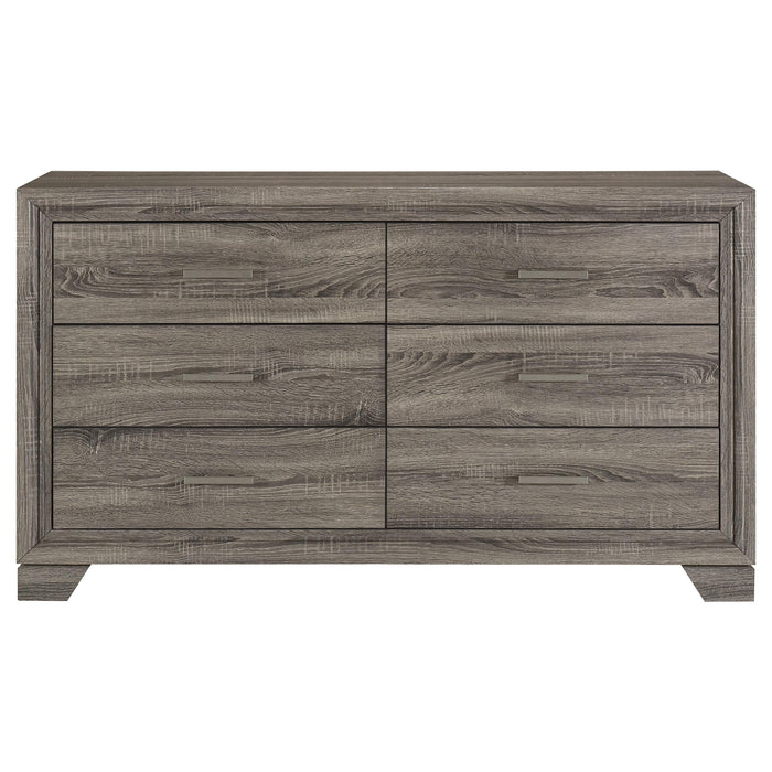 Wright California King Bedroom Set Brown Oak