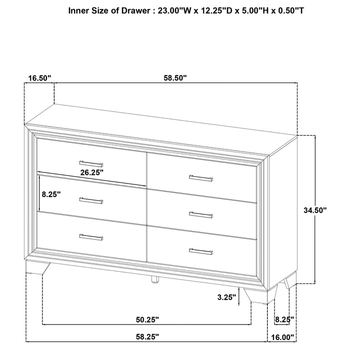 Wright California King Bedroom Set Brown Oak