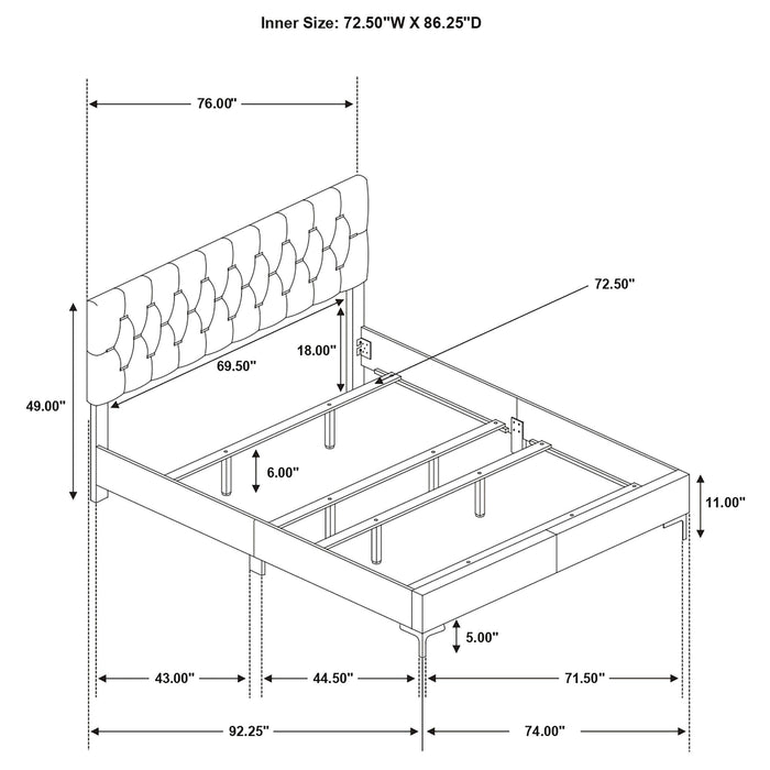 Kendall Upholstered Panel Bed