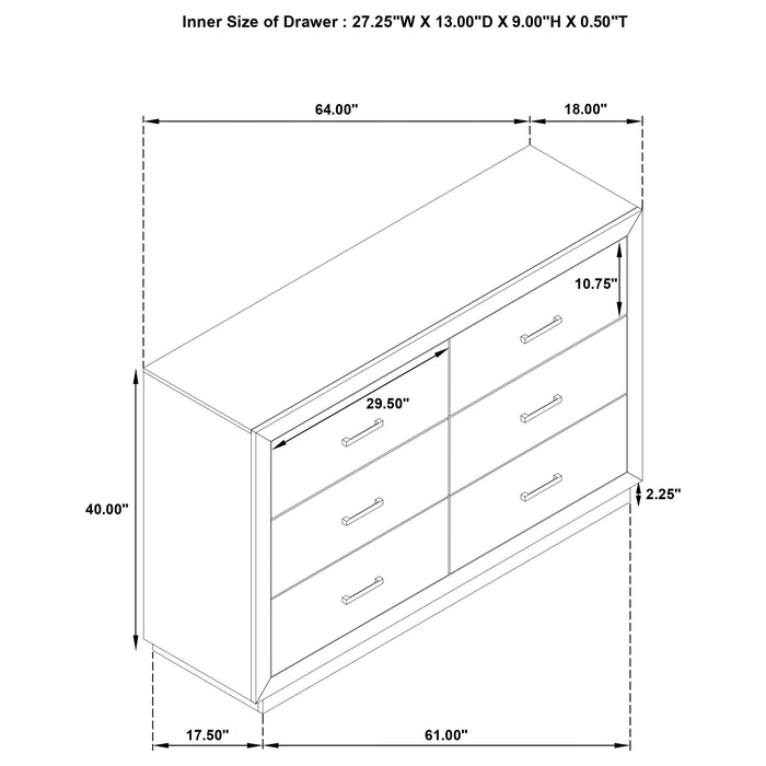 Kenora 4 & 5 Piece Bedroom Set E.King, Queen, & Cal.king