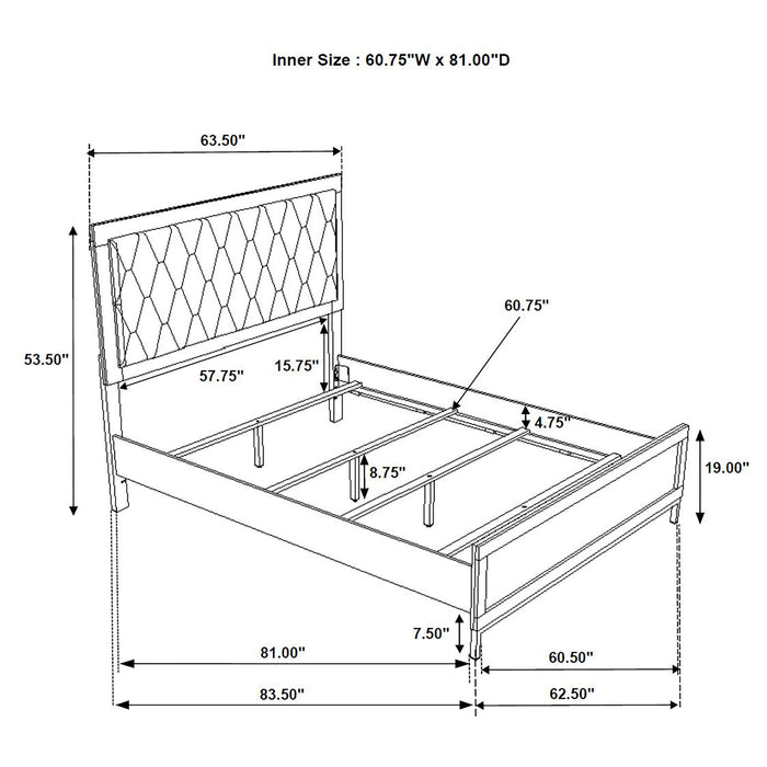 Sonora California King, E.King, & Queen Bed