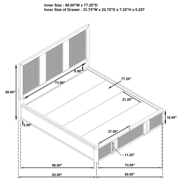 Terrace California King, E.King, & Queen Bed