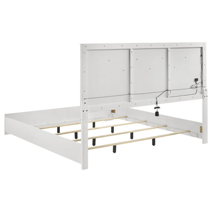 Ives 4 & 5 Piece Bedroom Set E.king & Queen White & Grey