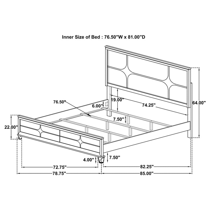 Olivia 4 & 5 Piece Bedroom Set E.King, Queen, & Cal.King