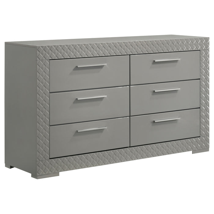 Ives 4 & 5 Piece Bedroom Set E.king & Queen White & Grey