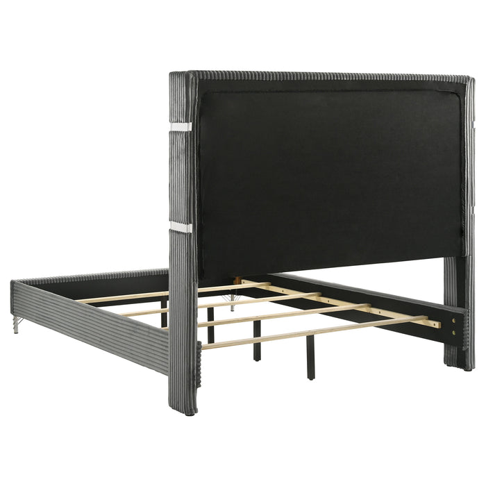 Lucia Eastern King & Queen Bed Beige & Grey