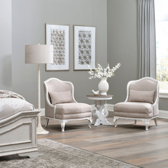 Liberty Furniture Magnolia Manor Upholstered Accent Chair in Antique White