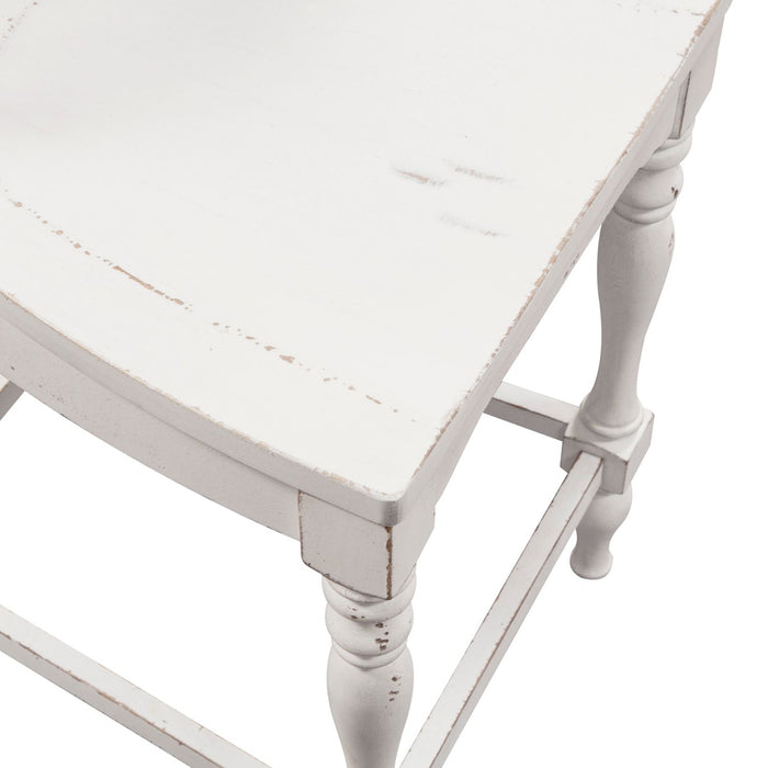 Liberty Furniture Magnolia Manor Spindle Back Counter Chair in Antique White