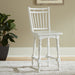 Liberty Furniture Magnolia Manor Spindle Back Swivel Counter Height Chair (Set of 2) in Antique White & Weathered Bark image