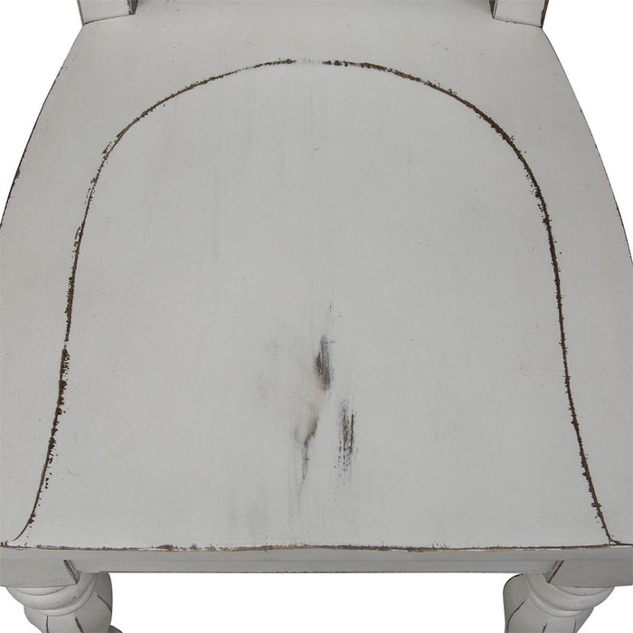 Liberty Furniture Magnolia Manor Splat Back Side Chair in Antique White (Set of 2)