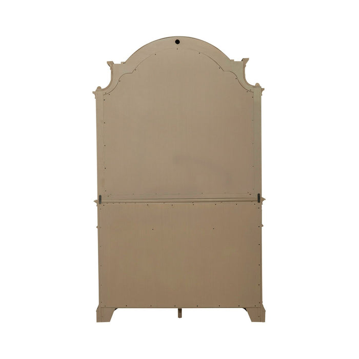 Liberty Furniture Magnolia Manor Buffet with Hutch in Weathered Bisque