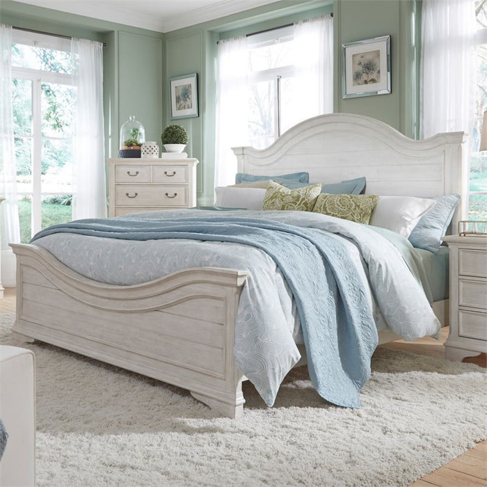 Liberty Furniture Bayside King Panel Bed in Antique White image