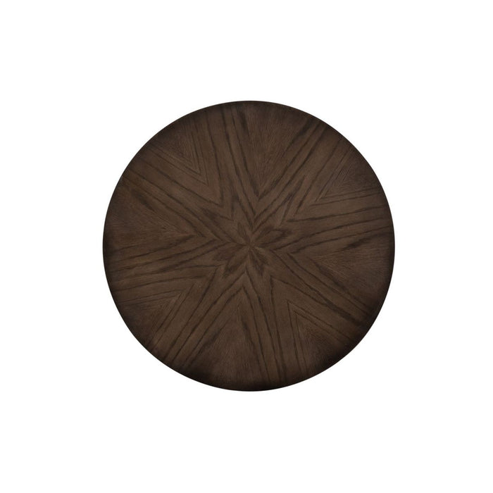 Liberty Furniture Penton Round End Table in Espresso Stone268-OT1020