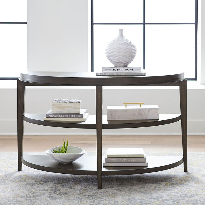 Liberty Furniture Penton Sofa Table in Espresso Stone