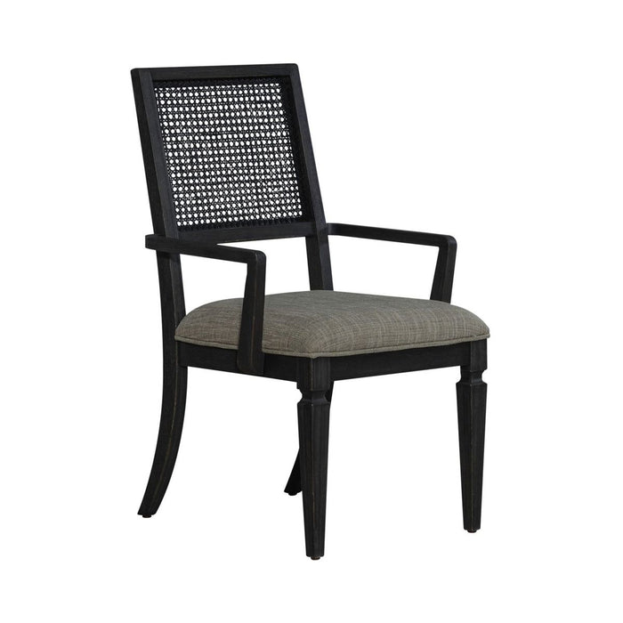 Liberty Furniture Caruso Heights Panel Back Arm Chair (Set of 2) in Aged Whiskey image