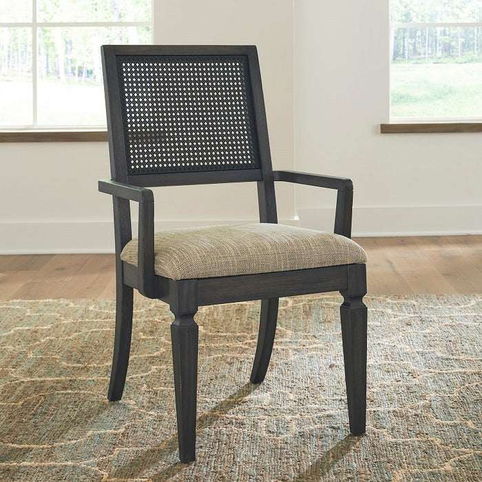 Liberty Furniture Caruso Heights Panel Back Arm Chair (Set of 2) in Aged Whiskey