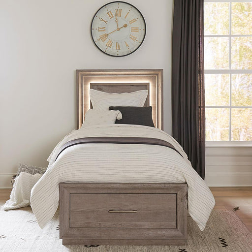 Liberty Furniture Horizons Twin Storage Bed with HB Lights in Graystone 272-BR-TSB image