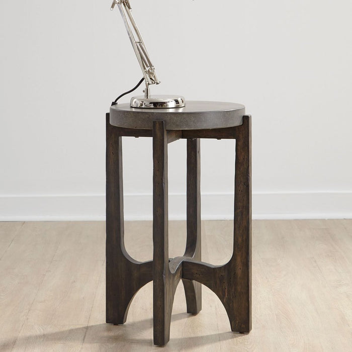 Liberty Furniture Cascade Chair Side Table in Wire Brush Rustic Brown