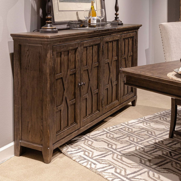 Liberty Furniture Paradise Valley Hall Buffet in Saddle Brown image