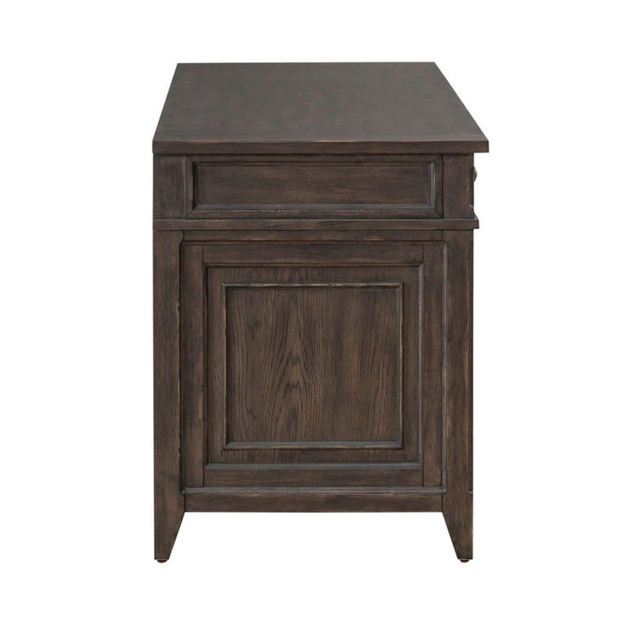 Liberty Furniture Paradise Valley Executive Credenza in Saddle Brown