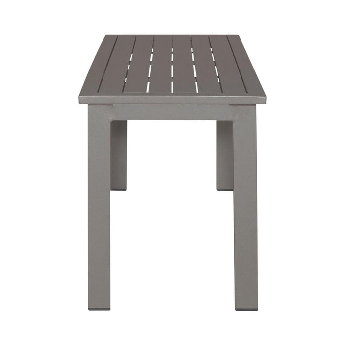 Liberty Furniture Plantation Key Outdoor Dining Bench in Granite