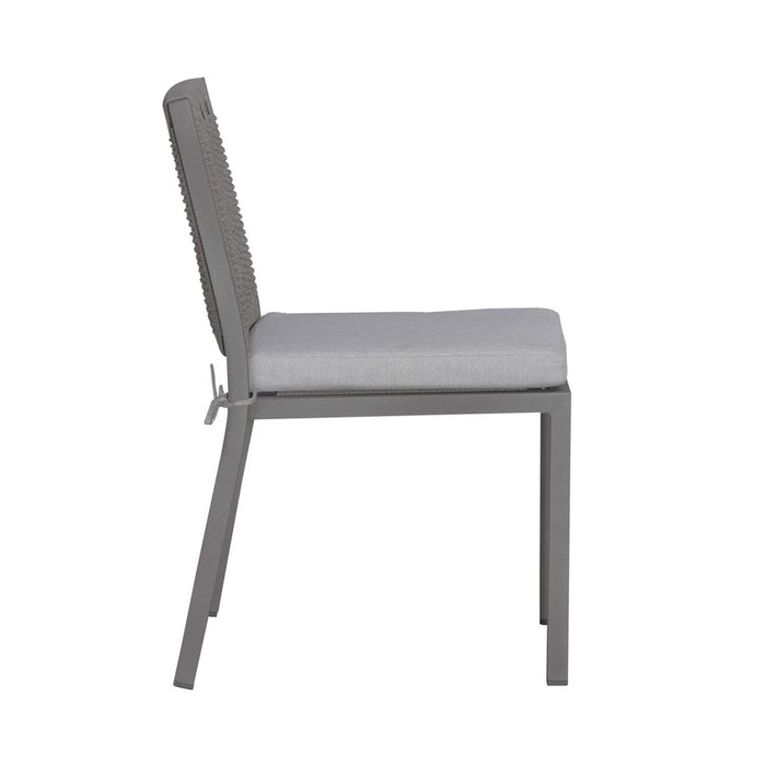 Liberty Furniture Plantation Key Outdoor Panel Back Side Chair (Set of 2) in Granite