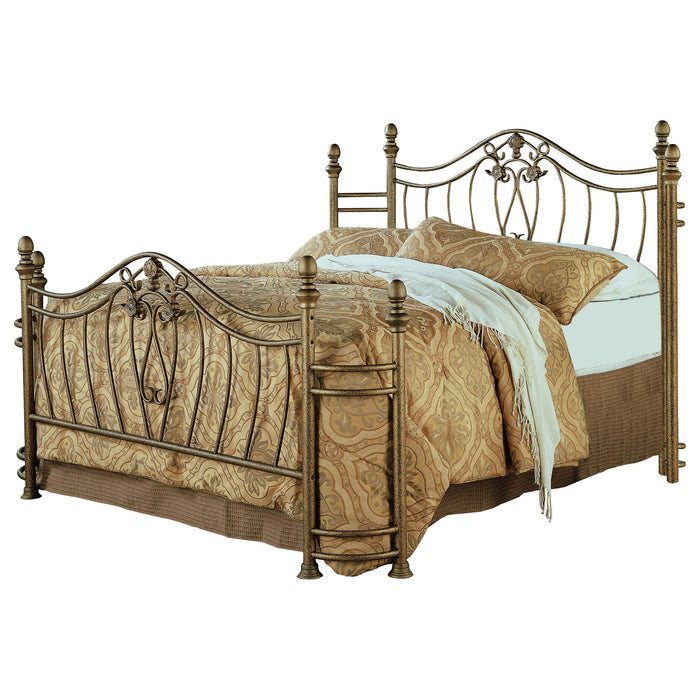 Sydney Eastern King & Queen Bed Antique Brushed Gold